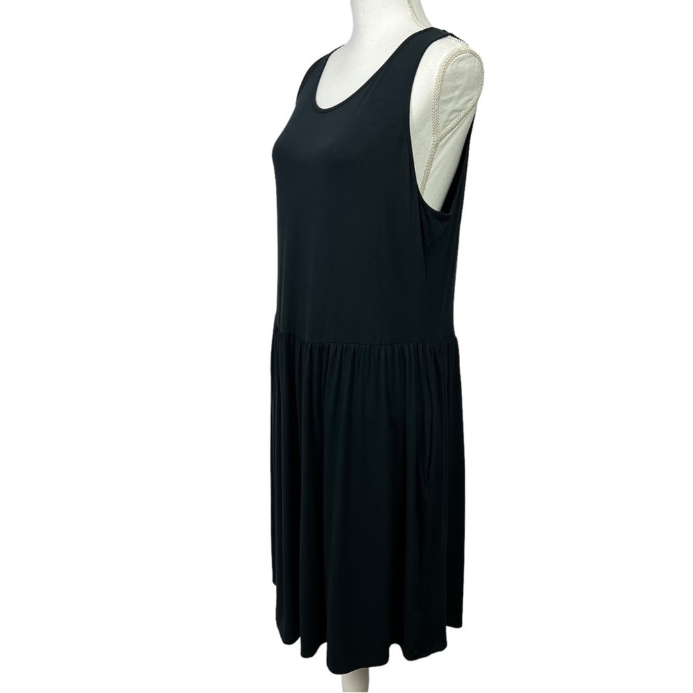 Venus Women’s MIDI Pullover Sundress Sz 1X Color Black Stretch Sleeveless - Picture 3 of 14